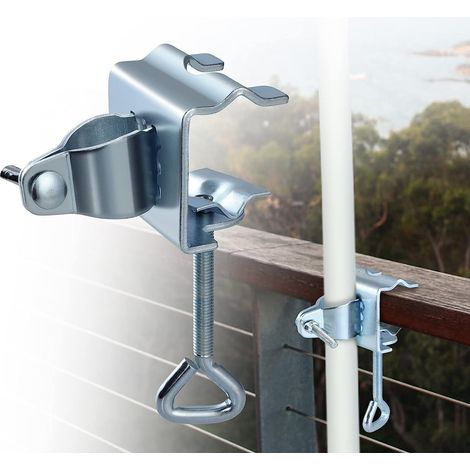Pince de Table pour Parasol - Fixation Parasol sur Table ou Balustrade de Balcon, Parfait pour Jardin ou Terrasse