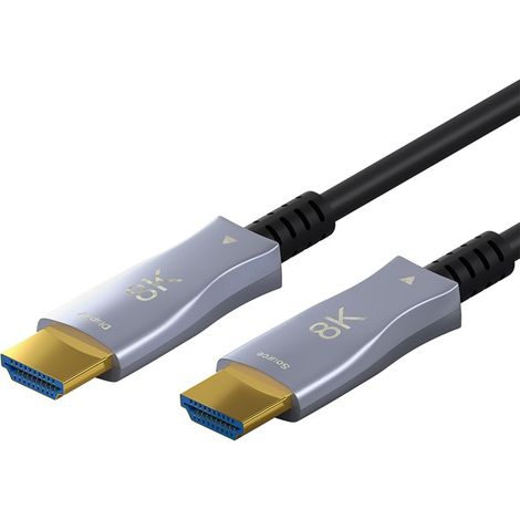 Cavo HDMI™ ibrido ottico ad altissima velocità con Ethernet (AOC), 8K/60Hz. Lunghezza del Cavo 30 m