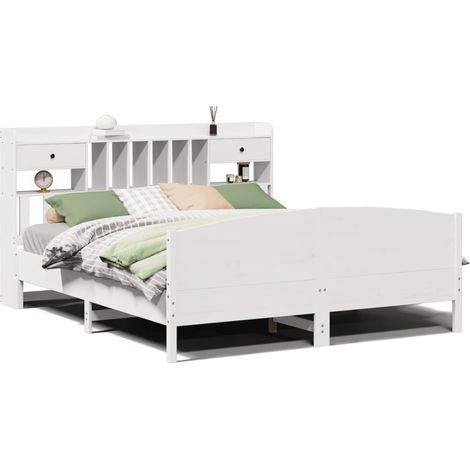 Maison Exclusive - Giroletto con Libreria senza Materasso 180x200 cm in Legno Pino
