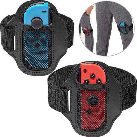 [Lot de 2] Sangle de jambe ajustable compatible avec le jeu Ring Fit Adventure de Nintendo Switch, sangle de jambe élastique ajustable pour les mouvements de sport avec les manettes Joy-Con de la Swit (1/5)