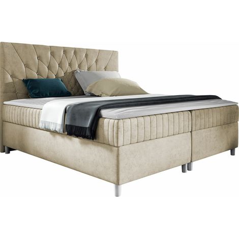 Cama continental Civitas, Manila 02, Continental, Doble, 140x200, Tapiz, Somieres, 145x212x120cm (1/5)