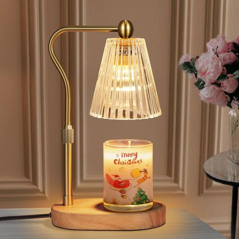 Lampe Chauffe Bougie, Candle Warmer Lamp avec Minuterie et Variateur, Lampe Bougie électrique, Candle Warmer Vintage pour Parfumées en Verre, Maison, Chambre, Décoration (1/5)