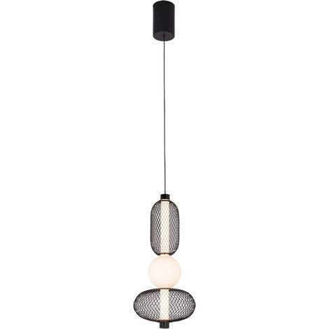 Suspension Mimosa, noire, 13 W, 4 000 K, 1 430 lm, dimmable, 22 x 22 cm (1/2)