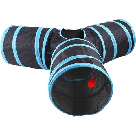 Túnel plegable de 3 vías para gatos y mascotas (1/5)