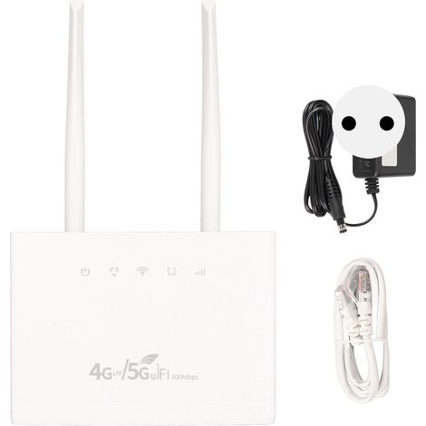 Routeur 4G sans fil 300Mbps, CPE WiFi 4G pour Amériques, Europe, Asie, Afrique, Asie du Sud-Est, Moyen-Orient, prise UE 100‑240V (1/5)