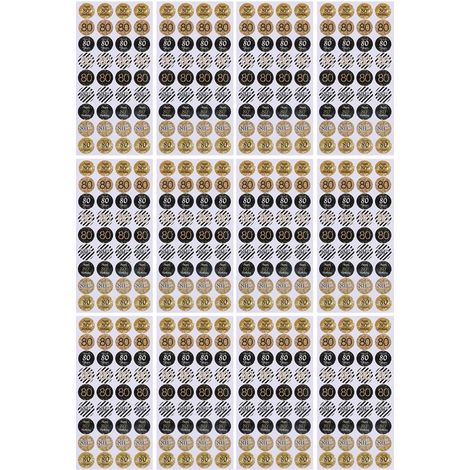Autocollants Ronds en Papier Auto-adhésif 432 Autocollants de Scellage Forte Adhérence pour Anniversaire pour Décoration de Paquet à Gâteaux et Fêtes (1/5)