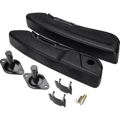 Kit bracciolo regolabile, materiale in similpelle PU, universale, nero (1/2)