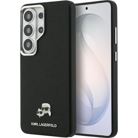Karl Lagerfeld Saffiano KC Metal Logo MagSafe Hülle für Samsung Galaxy S26 Ultra Schwarz (1/5)