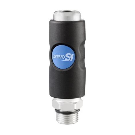 Raccord rapide de sécurité PREVOST, Filetage vers Mâle G 1/2 Mâle 1/2pouces ISO B11 en Corps Composite ( Prix pour 1 )