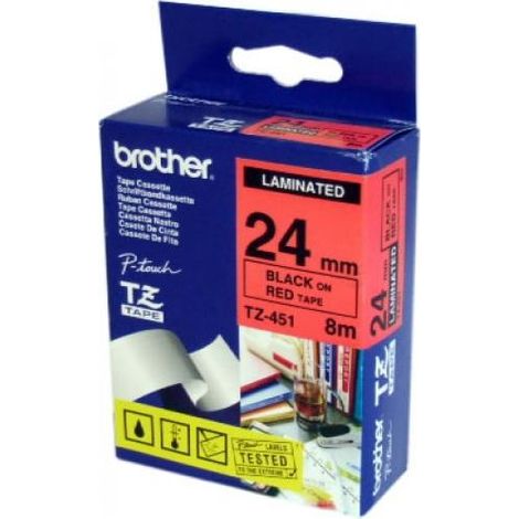 Brother TZ-451 cinta para impresora de etiquetas Negro sobre rojo (1/3)
