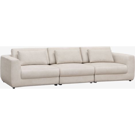 Sofá modular de 3 piezas con reposacabezas regulable en chenilla Cataline SKLUM       