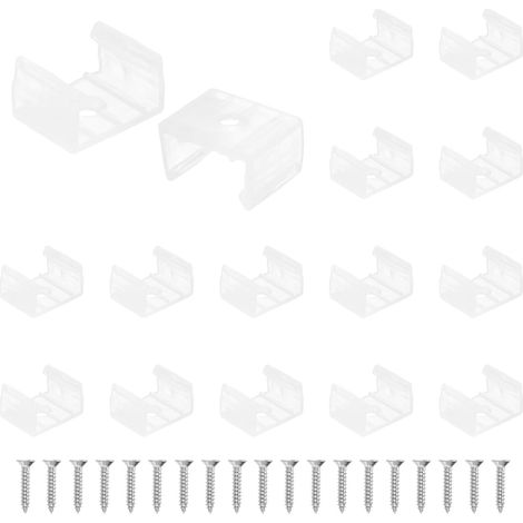 36 Pack Neon LED Mounting Clips Mounting Brackets for Flexible Neon LED Strip Lights 14mm-17mm Width with Screws (1/5)