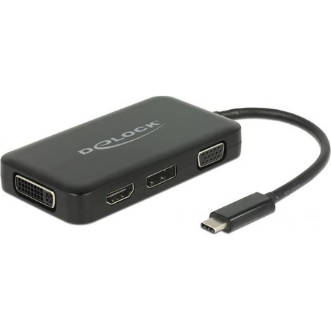 delock 63929 Adaptateur vidéo USB-C noir 4K 60Hz (1/4)