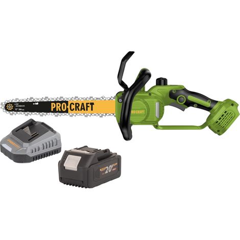 Motosega a batteria Procraft PKA33-BB 20 V 304 mm Brushless + 1x batteria 4,0 Ah + caricabatteria