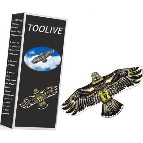 ffaroucheur à Oiseaux cerf-Volant, répulsif pour Oiseaux Aigle cerf, Effaroucheur d'oiseaux pour Balcon, Arbres Fruitiers, Potager,Ajouter une roue de fil rouge de 10cm100m