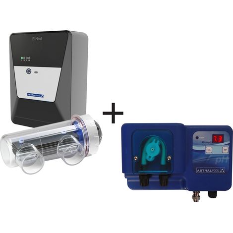Electrolyseur au sel E-Next 40 + Pompe doseuse Micro pH - Astral Pool