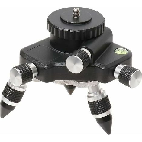 Adaptateur de niveau laser – Base rotative à 360° pour connecteur de trépied de niveau laser de ligne, base de trépied pivotante pour adaptateur de niveau de 6,35 mm et 5/8 (1/5)