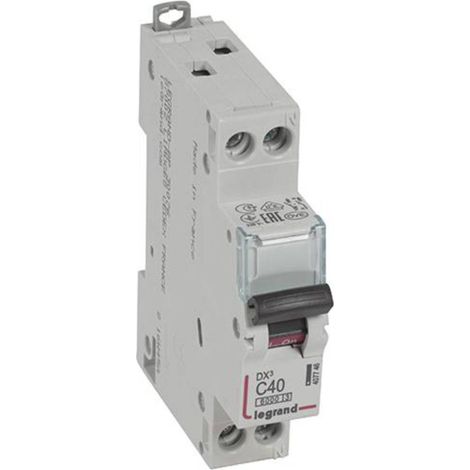 Disjoncteur DX3 C40A 1P+N - 40 A 230 V/AC - Neutre à droite - LEG407746