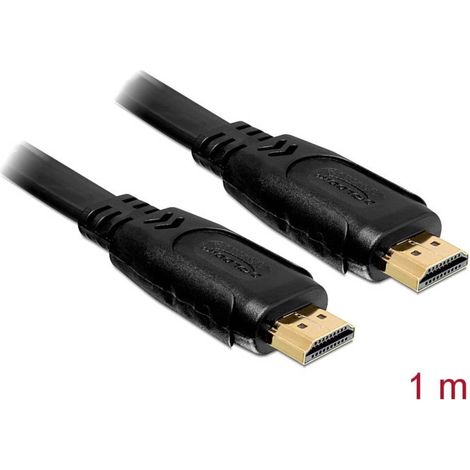 Câble de raccordement Delock HDMI Fiche mâle HDMI-A, Fiche mâle HDMI-A 1.00 m noir 82669 4K UHD Câble HDMI C670701 (1/4)