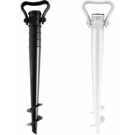 2PCS Support de Parasol pour Plage Sable ou Terre Pieds de Parasols,Pieds de Parasol de Plage à hélice à Visser dans Le Sable,Douille de Sol à Visser