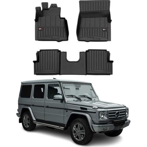 OMAC Tapis de sol en caoutchouc pour Mercedes Classe G 1990-2018 Noir Premium