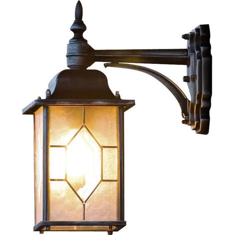 Konstsmide Milano 7248-759 Lampada da parete per esterno Lampada a risparmio energetico, LED (monocolore) E27 75 W Nero
