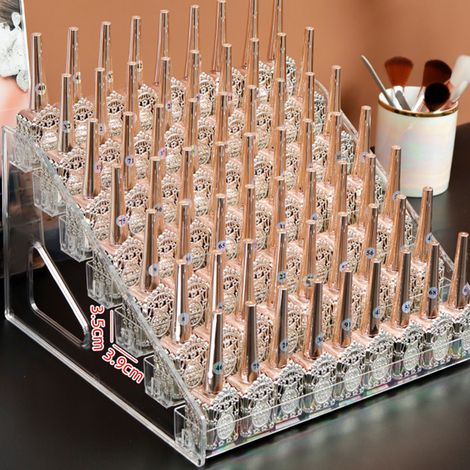 Présentoir cosmétique, palette de fards à paupières de bureau, poudrier, fond de teint cushion, rouge à lèvres, parfum, présentoir transparent multicouche pour vernis à ongles (1/5)
