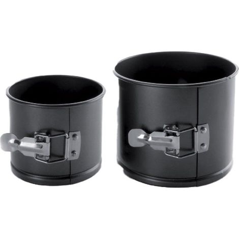 ibili Panettoneform schwarz 12 cm mit Hebeverschluss aus Stahl