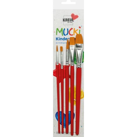 Kreul Mucki Kinderpinsel 5er Set Textilfarbe