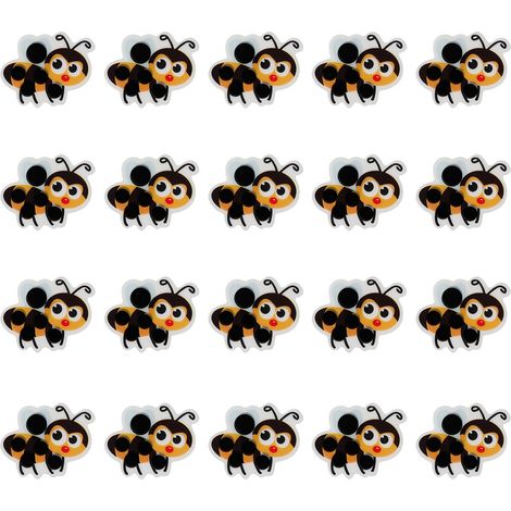 Lot de 20 thermomètres frontaux autocollants flexibles en forme d'animaux pour enfants et bébés (1/5)