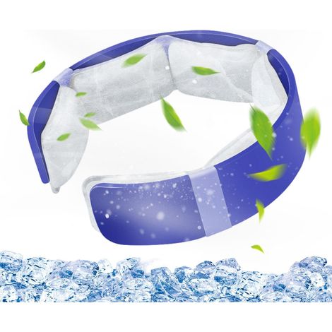 Refroidisseur cervical PCM – Pour sport, trajet, chaleur – Réutilisable, sans batterie – Bleu (1/5)