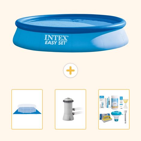Intex Piscine Easy Set Ronde - 396x84 cm - 4-pièces S21286 (1/5)