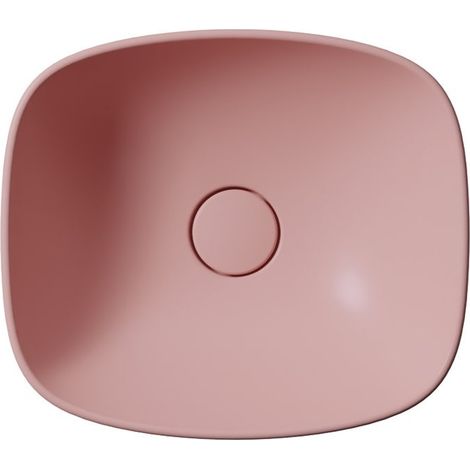 Lavabo en céramique NUBES sur planche 40x35cm, blush mat