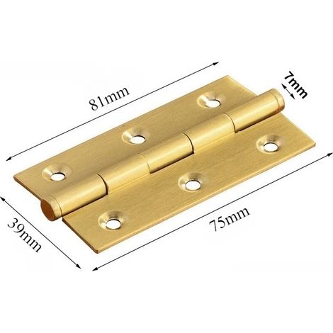 (Finition brossée scellée - 3 C) 4 charnières en laiton haut de gamme pour portes de placards de chambre, tiroirs de cuisine et meubles en bois. Accessoires pour meubles en bois. (1/5)