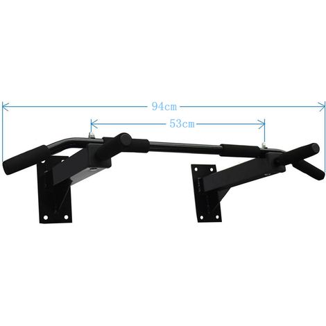 Barre de traction murale fixable partout,poignées mousse antidérapantes. Équipement parfait pour entraînement du haut du corps. (1/5)