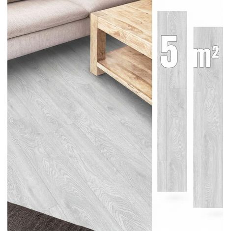 Pavimenti Vinilici Autoadesivi 5 m² GRIGI Listoni PARQUET (1/5)
