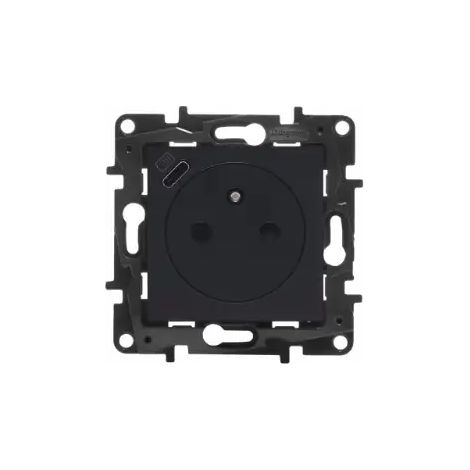 MODULO NILOE STEP NERO 1 PRESA Z/U Z + CARICABATTERIE USB TIPO C 1.5A 863538