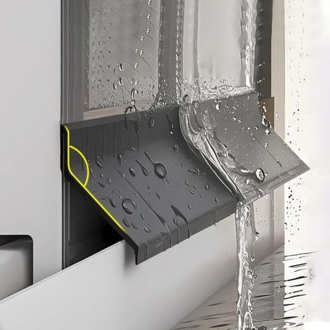 Joint de porte et fenêtre noir anti-pluie – Caoutchouc autocollant étanche 1.5m x 4.3cm – Imperméable et résistant à l'humidité (1/4)