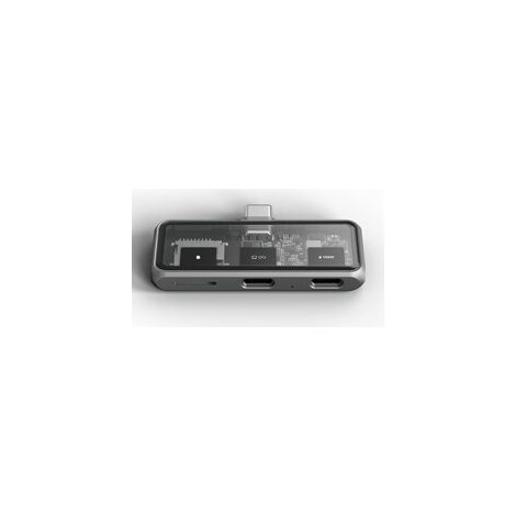 Hub móvil Satechi XR con lector de microSD: adaptador USB-C móvil (1 puerto USB-C PD de 100 W, datos y audio 2.0, 1 puerto USB-C DP 1.4 4K@60Hz, 3.0 10 Gbps, 1 lector de tarjetas micro SD UHS-I 33MB/s (1/5)