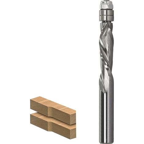 8mm Shank Spiral Flush Milling Cutter, Up (1/5)