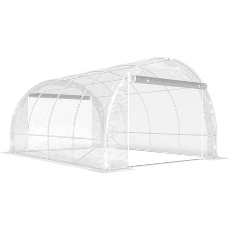 Begehbares Folientunnel-Gewächshaus, Stahlrahmen, UV-beständige PE-Folie