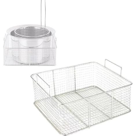 Quadratischer Abtropfkorb zum Frittieren, verdickter Korb für frittierte Teigstangen, Kochsieb für den Essbereich (1/4)