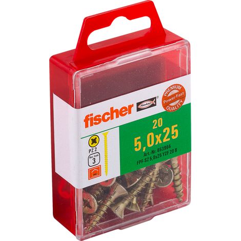 Schrauben POWER-FAST Stahl bichromat Pozidriv 5x25mm, 20 Stück (1/3)