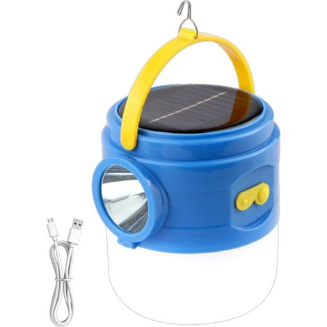 Lampe torche - Torche - Lumières de tente de camping, LED suspendue solaire portable, 3 modes d'éclairage, équipement de survie multifonctionnel et accessoires de camp