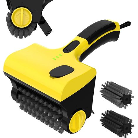 Spazzola elettrica senza fili 2 in 1 per barbecue con testina girevole a 360°, ricaricabile e robusta, impermeabile IPX7. (1/5)