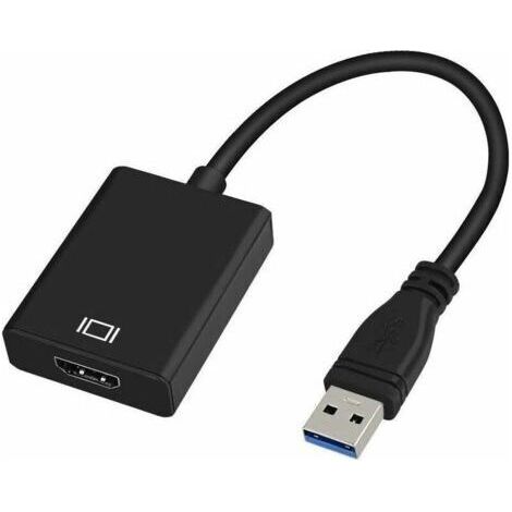 Adaptateur USB 3.0 vers HDMI, Convertisseur USB 3.0/2.0 vers HDMI 1080P Full HD (mâle à Femelle) avec Audio pour Ordinateur Portable Projecteur HDTV Compatible avec Windows XP 7/8 / 8.1/10 (1/5)