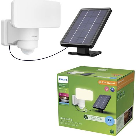Philips LED Tylus 929004632201 Lampada solare da parete per esterno con rilevatore di movimento LED (monocolore) 6 W Bi (1/5)