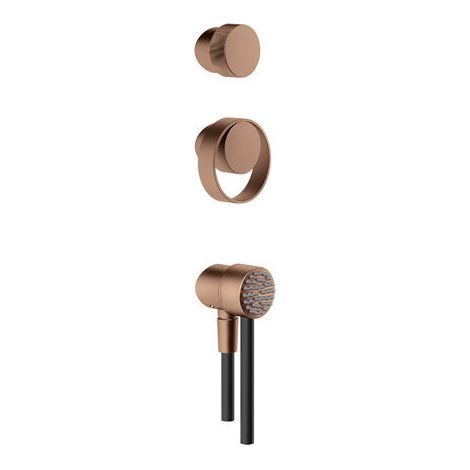 Juego de monomando, desviador y teleducha para exterior Gessi