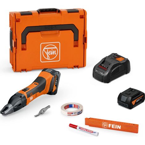 Cizalla de  ranura de  batería Fein  hasta 1,6  mm ABSS  18 1.6  E AS  Set /  2x 5,0  Ah batería  + cargador  - 71300564000