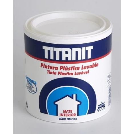Titanit Pittura Lavabile per Pareti e Soffitti Bianco Opaco Interni 750ml Titanlux 029190034